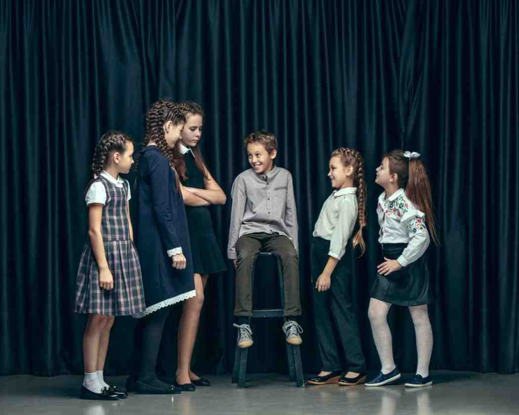 kids on stage at a drama class