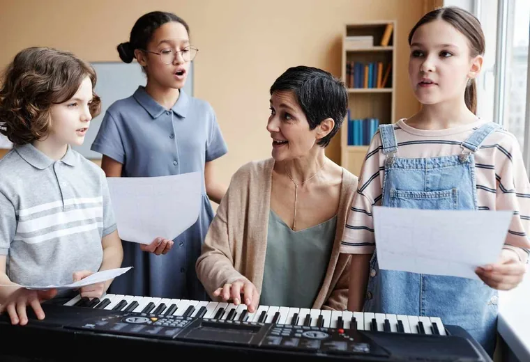 A singing lesson at the centre