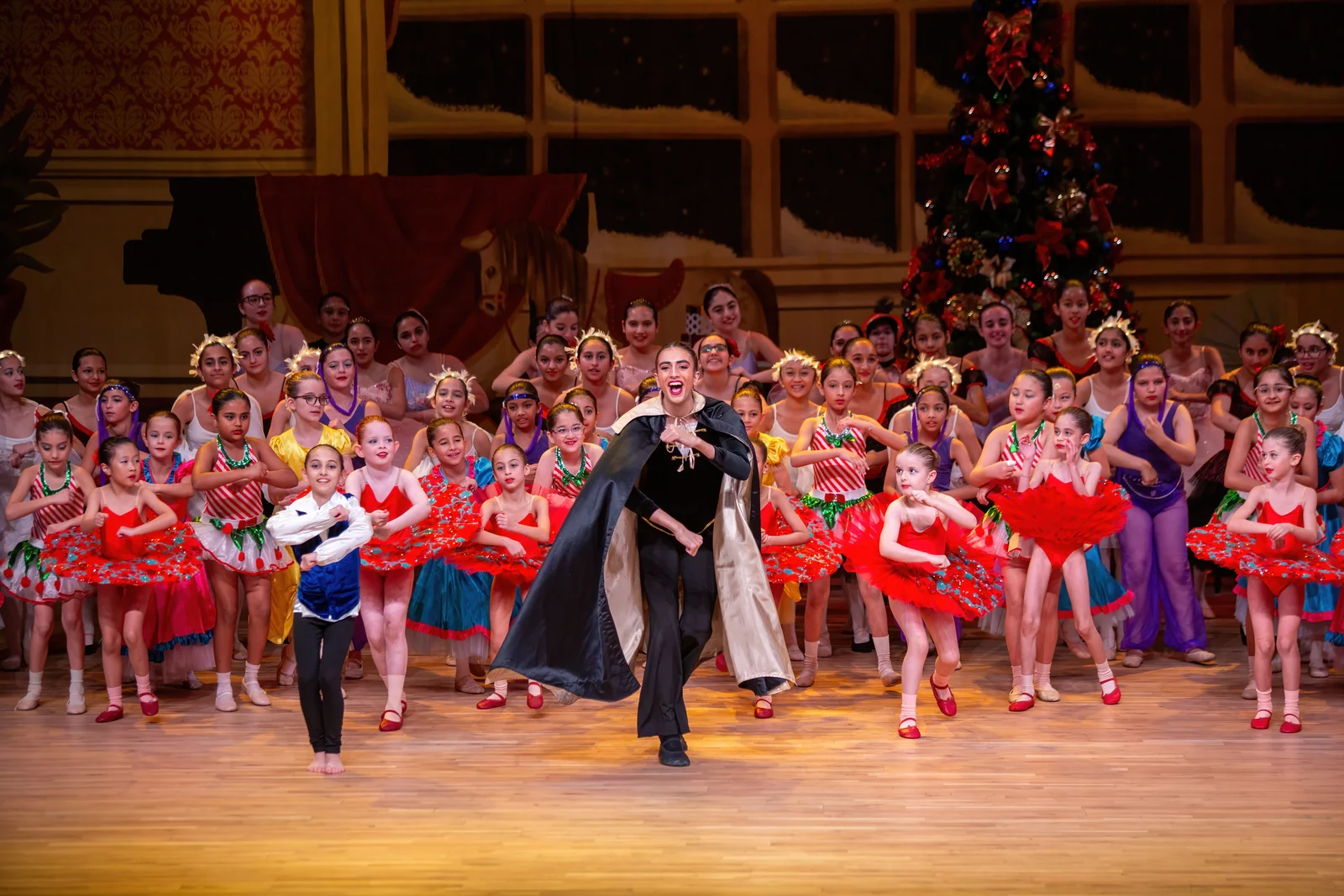 On stage at the annual production